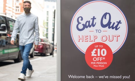 A sign for the eat out scheme in Covent Garden, central London