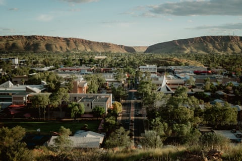 Alice Springs seen from Anzac Hill. Five-year-old Kumanjayi Little Baby was found dead in Alice Springs on Thursday evening, five days after she had gone missing from her bed.