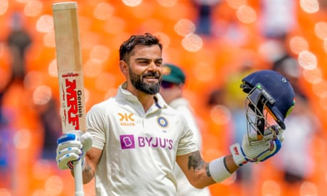 Virat Kohli hits first century since 2019 as India take charge against Australia