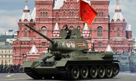 Military hardware in Red Square during Russia’s annual Victory Day military parade in May 2023.