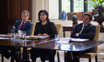 Alastair Campbell, Baroness Warsi and Johnny Mercer in Make Me Prime Minister.