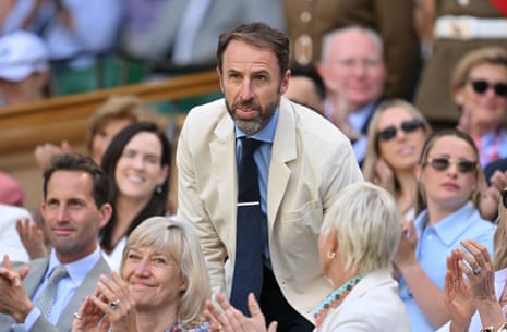 Gareth Southgate at Centre Court during Wimbledon