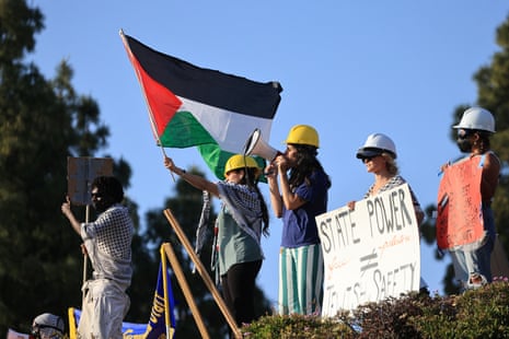 Protesters gather in support of Palestinians in Gaza at the University of California Los Angeles (UCLA).