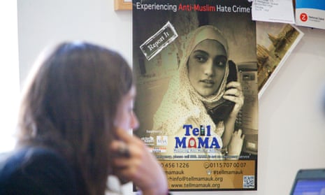 Tell Mama Islamophobia helpline poster