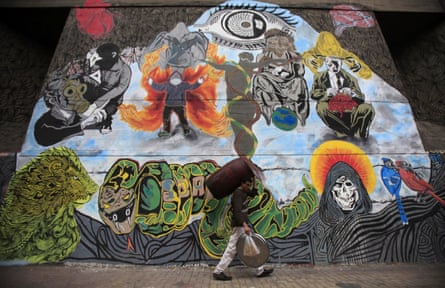 Graffiti denounces the interior ministry and the Egyptian uprising along Mohamed Mahmoud street near Tahrir Square.