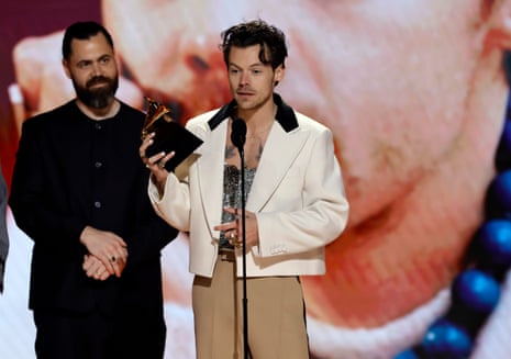65th GRAMMY Awards - ShowLOS ANGELES, CALIFORNIA - FEBRUARY 05: Harry Styles accepts the Best Pop Vocal Album award for “Harry's House” onstage during the 65th GRAMMY Awards at Crypto.com Arena on February 05, 2023 in Los Angeles, California. (Photo by Kevin Winter/Getty Images for The Recording Academy )