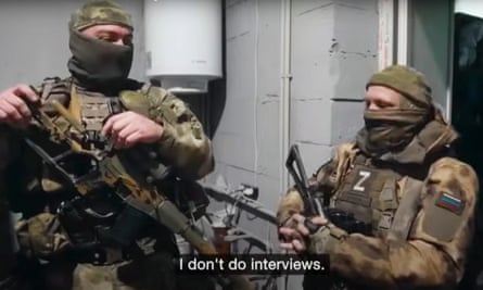 Russian soldiers in Sean Langan’s documentary.