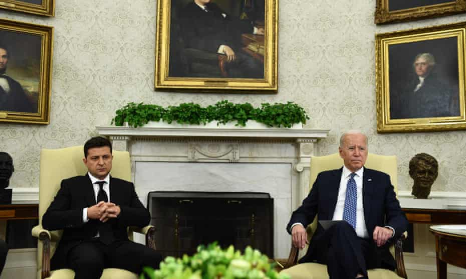 Zelenskiy with Joe Biden at the White House in September last year.