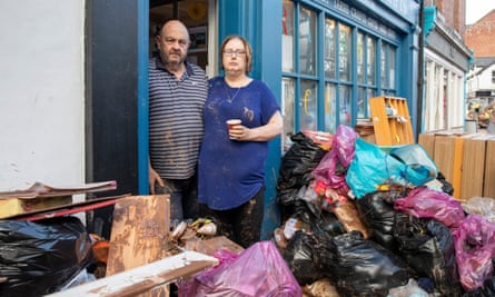 Laura Jones, owner of Rainbow Crafts with husband Ron Wall, said the flood had caused around £30,000 worth of damage
