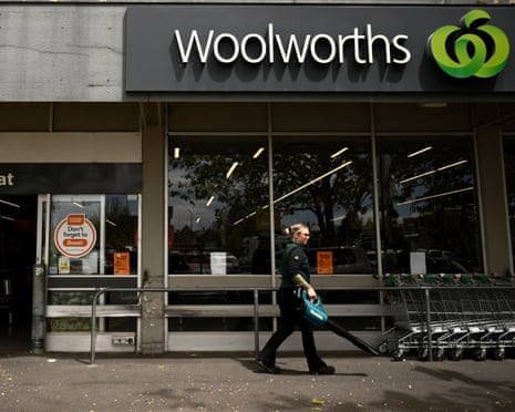 Woolworths signage at a supermarket in Ballarat