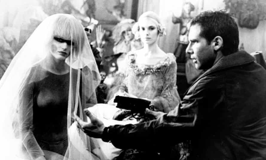 A still from the 1982 film Blade Runner, with Daryl Hannah and Harrison Ford