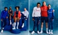 TeamGB athletes (left) and ParalympicsGB athletes model their Paris 2024 kits.