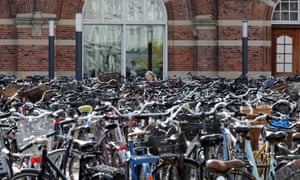 Cycles parked in Copenhagen, where bikes outnumber cars.