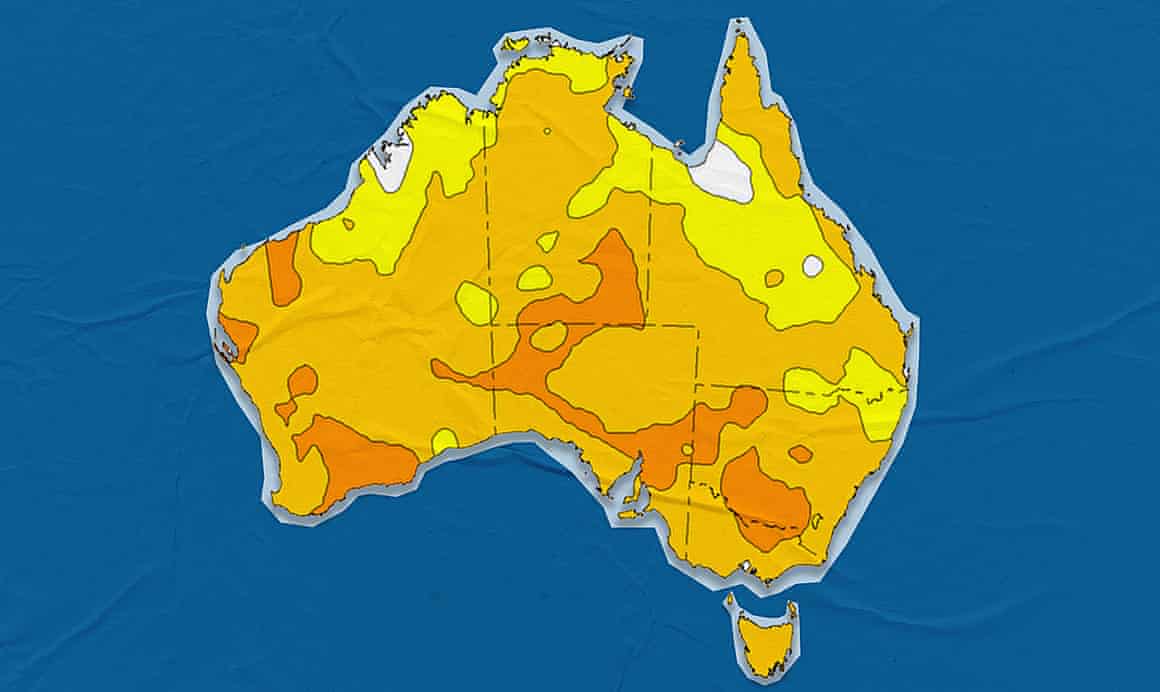 Bureau of Meteorology map showing record heat across Australia