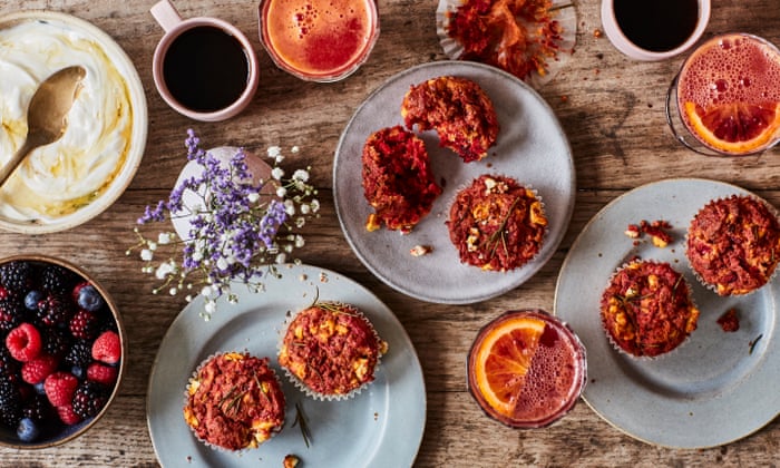 Rukmini Iyer’s recipe for beetroot, feta and rosemary breakfast muffins