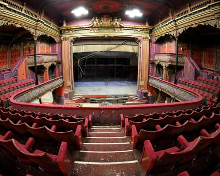 A view of the dilapidated interior of Hulme Hippodrome, which local community groups hope to save from disrepair.