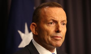 The prime minister Tony Abbott at a press conference in the blue room of Parliament House this evening responding to Malcolm Turnbull’s challenge of his leadership, Monday 14th September 2015 