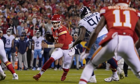 Patrick Mahomes was in the thick of it on Sunday night