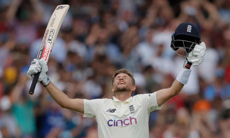 Joe Root celebrates reaching his century on day three at Lord’s