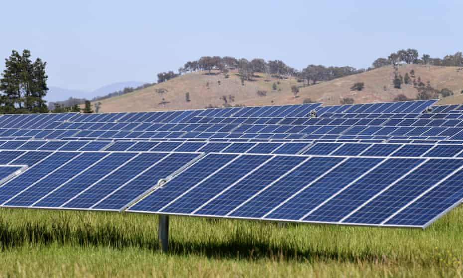 Mount Majura Solar farm in Canberra