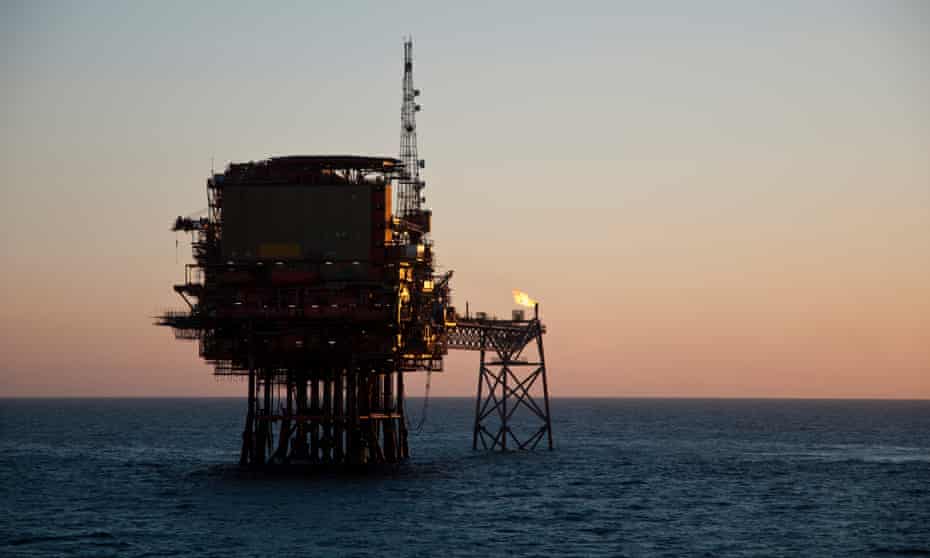 A north sea oil platform