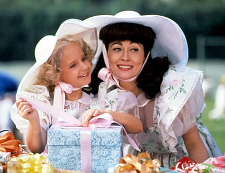 Faye Dunaway as Joan Crawford with Mara Hobel as her daughter Christina in 1981’s Mommie Dearest