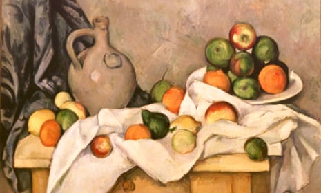 Still Life with Curtain, Pitcher and Bowl of Fruit by Paul Cézanne.