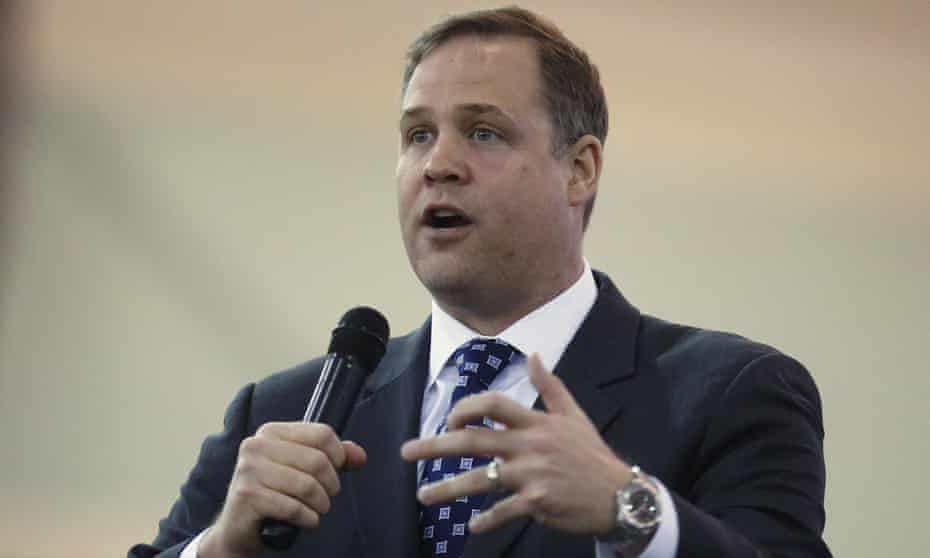 Rep. Jim Bridenstine, R-Tulsa, speaks in Tulsa, Okla. President Donald Trump’s choice to head NASA faces a contentious Senate confirmation over his past comments dismissive of global warming as a man-made problem.