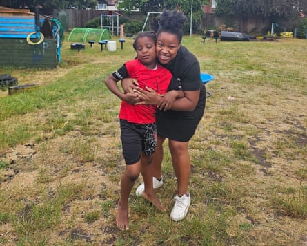 Natalie Thompson with her son, Azuriah.