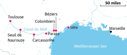 Travel map of france