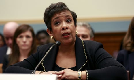 Loretta Lynch testifies at a House judiciary committee hearing on issues facing the Justice Department.