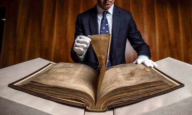 Crónán Ó Doibhlin, head of research collections at UCC library, handles The Book of Lismore. 