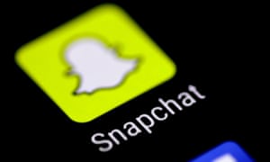 Snapchat logo on a smartphone