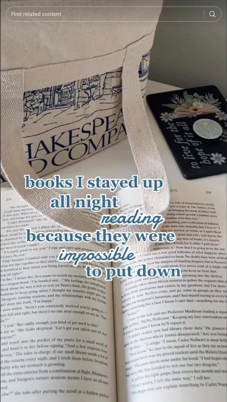 An image from a BookTok influencer.