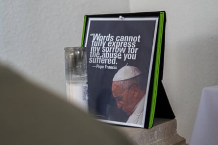 A poster of Pope Francis.