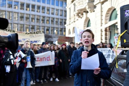 Young environmental activist Jonas Kampus, from Zurich Switzerland