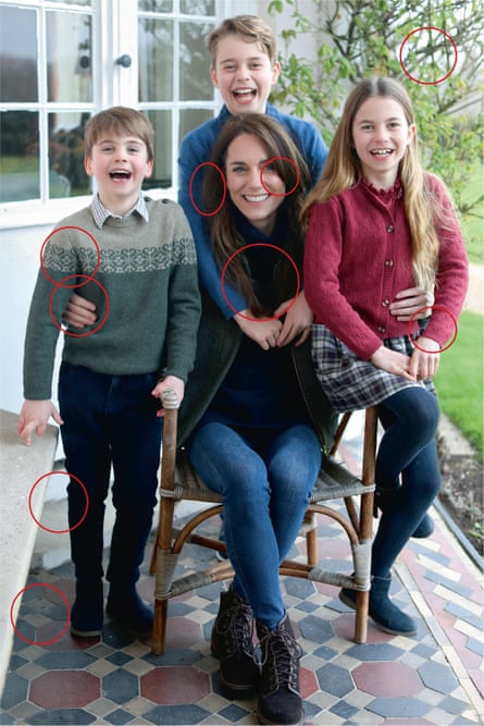 Photo issued by Kensington Palace of Britain’s Catherine, Princess of Wales, with her children, Prince Louis, Prince George and Princess Charlotte, taken in Windsor, earlier this week, by the Prince of Wales, and released March 10, 2024