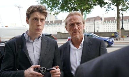 George MacKay and Jerome Flynn in The Trick.