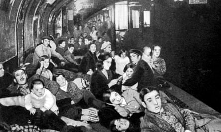 Civilians take shelter in a Madrid metro station in 1938