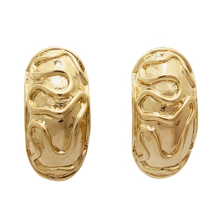 Gold-plated chunky earrings