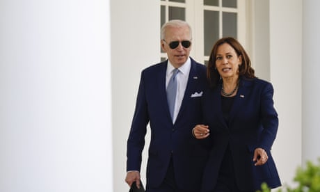 Joe Biden and Kamala Harris on 11 April 2022.