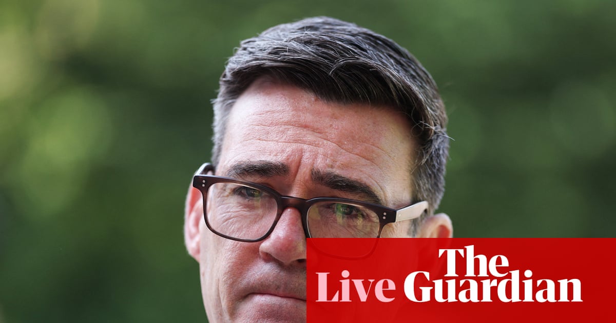 Burnham pauses early prisoner release scheme due to start in September – UK politics live
