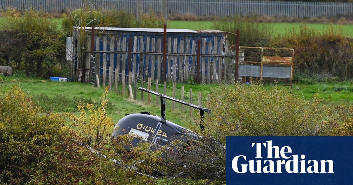 Man dies after helicopter crashes into field in South Yorkshire