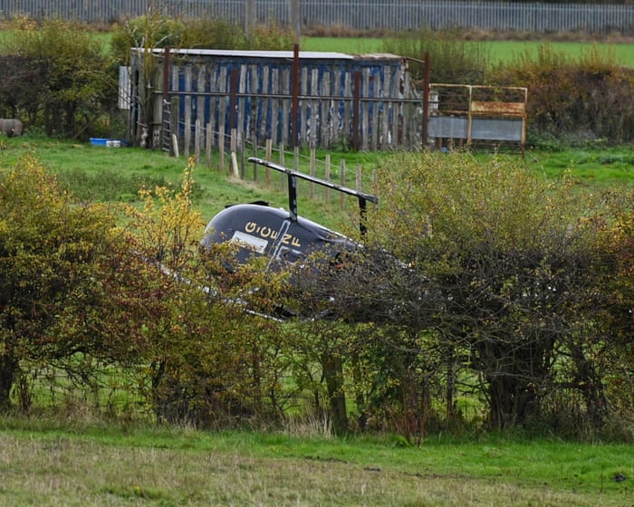 Helicopter crashes into field in South Yorkshire