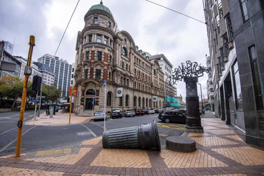 A deserted Wellington street on Friday