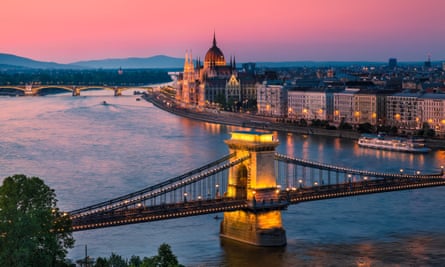 View of Budapest and the Danube. Exodus Holidays bike and boat Passua, Budapest and Vienna