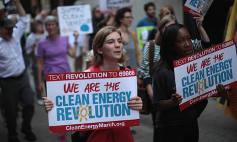Women demonstrate against climate change in America