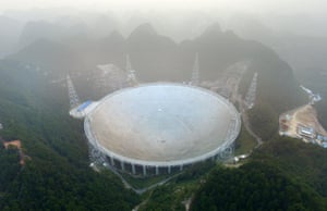 The 500-metre aperture spherical radio telescope (FAST) on its first day of operation in Pingtang