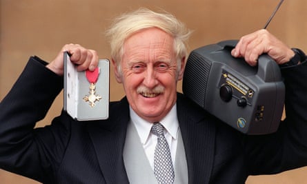 Baylis with his CBE and one of his wind-up radios