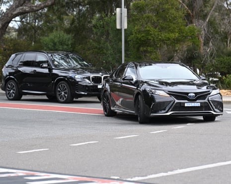 A car understood to be carrying Israeli Ambassador to Australia Hillel Newman arrives at Parliament House
